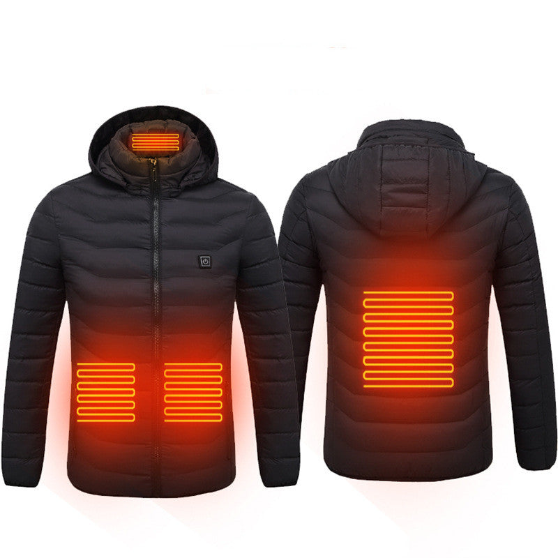 Men’s USB-Powered Heated Jacket – Winter Thermal Coat with 3-Level Heating