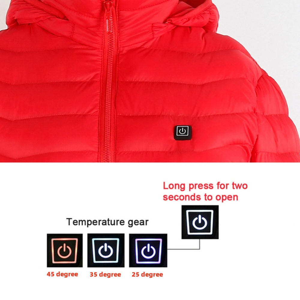 Men’s USB-Powered Heated Jacket – Winter Thermal Coat with 3-Level Heating