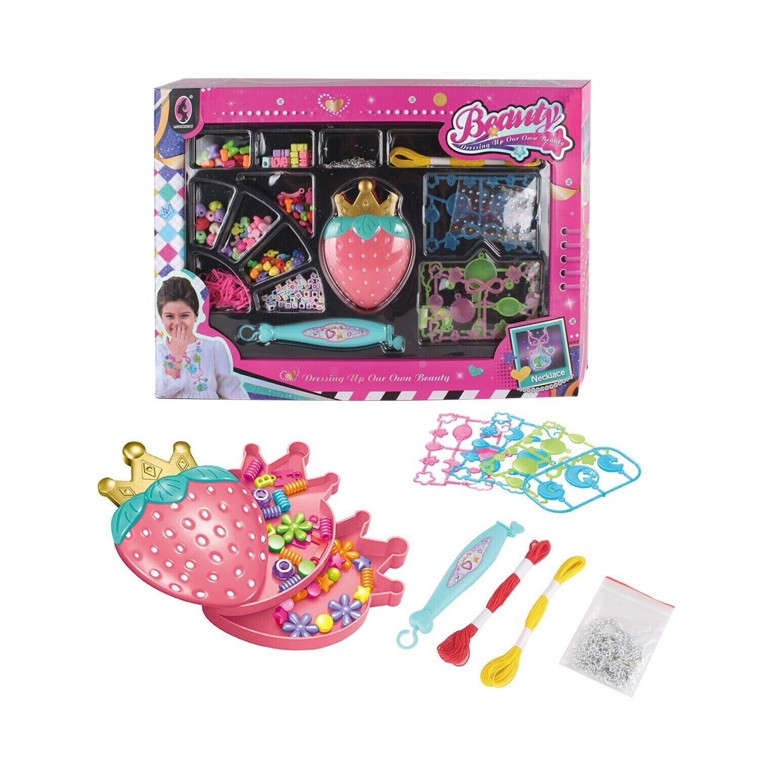 DIY Craft Kit, Jewelry Design, Necklace, Bead Toy, Kids Toy, Girl