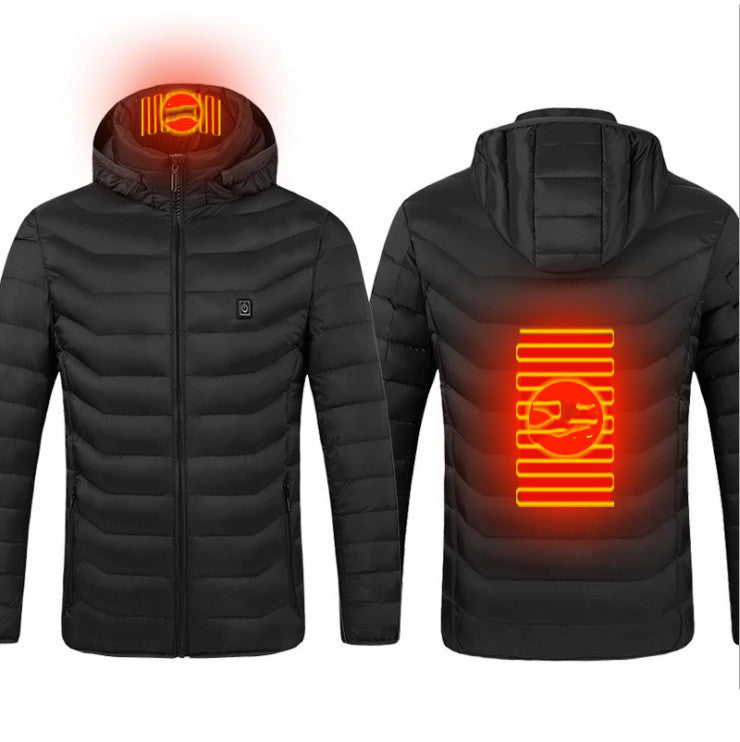 Men’s USB-Powered Heated Jacket – Winter Thermal Coat with 3-Level Heating