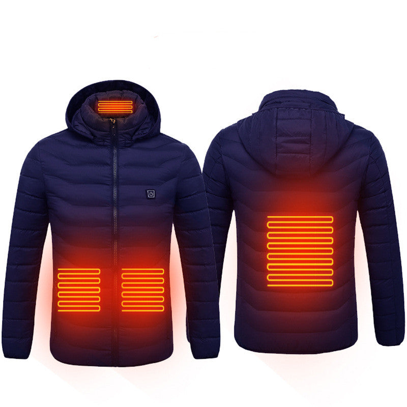 Men’s USB-Powered Heated Jacket – Winter Thermal Coat with 3-Level Heating