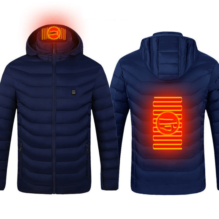 Men’s USB-Powered Heated Jacket – Winter Thermal Coat with 3-Level Heating