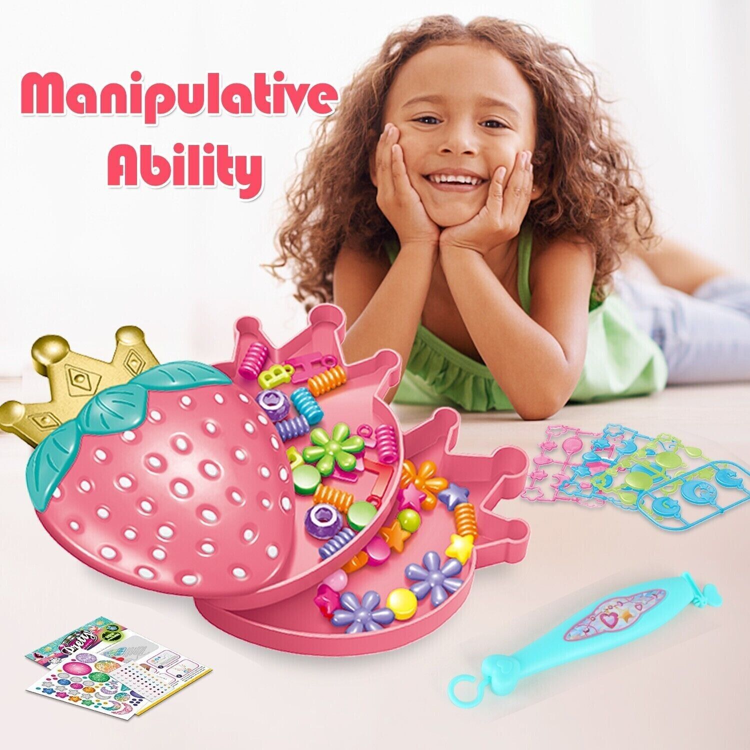 DIY Craft Kit, Jewelry Design, Necklace, Bead Toy, Kids Toy, Girl