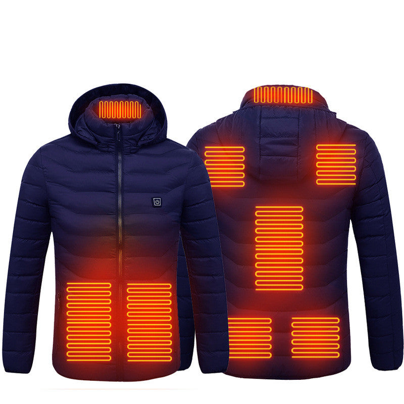 Men’s USB-Powered Heated Jacket – Winter Thermal Coat with 3-Level Heating