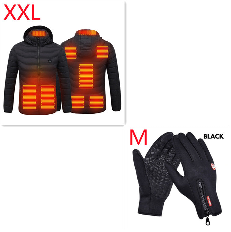 Men’s USB-Powered Heated Jacket – Winter Thermal Coat with 3-Level Heating